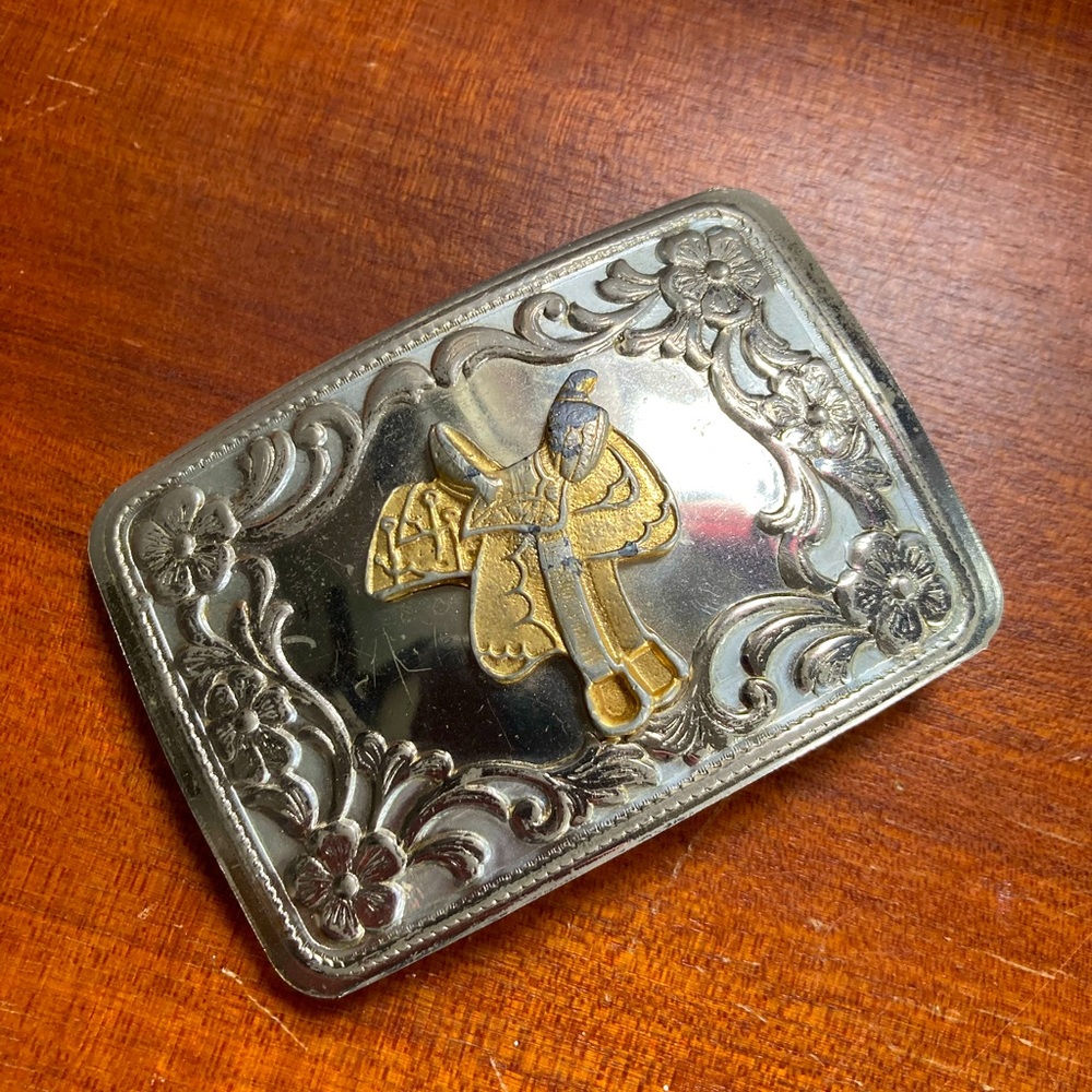 VINTAGE western saddle cowboy belt buckle